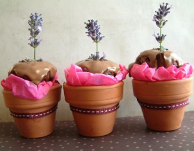 Cupcakes chocolat-lavande pour 12 personnes
