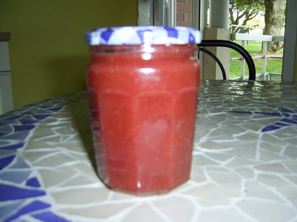 Recette de confiture fraise/rhubarbe