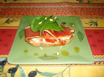 Recette de bruschetta tomate mozzarella et jambon d'aoste