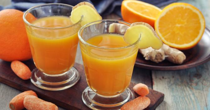 Recette de jus de carottes et oranges