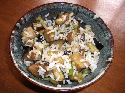Recette de riz aux aubergines à l'asiatique