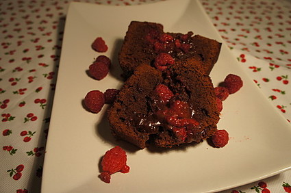 Recette fondant chocolat-framboise (cake sucré)