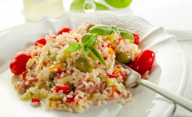 Salade riz et jambon pour 4 personnes
