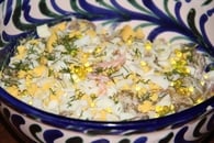 Salade de pommes de terre au saumon fumé et à l'aneth