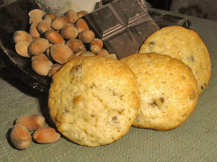 Recette cookies au chocolat et aux noisettes (cookie)