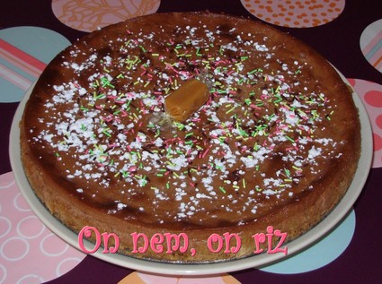 Cheesecake chocolat-caramel