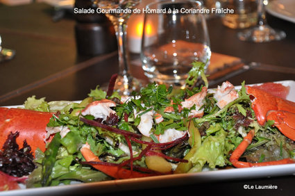 Recette de salade gourmande de homard à la coriandre fraîche