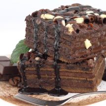 Gâteau chocolat garni pralin