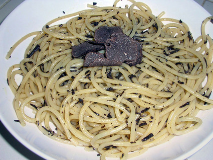 Recette de spaghetti al tartufo nero