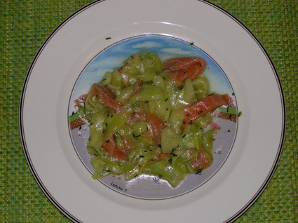 Recette de salade de concombre et saumon