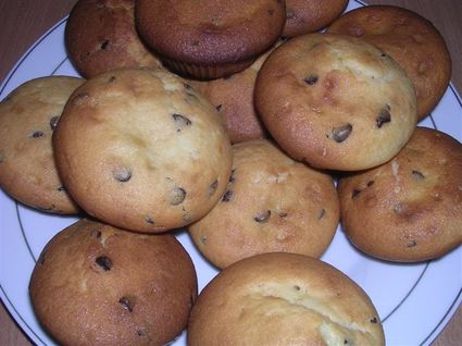 Muffins classiques aux pépites de chocolat