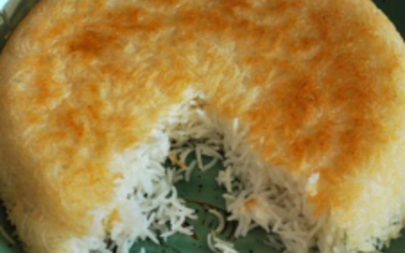 Recette chelo polo (riz iranien grillé) pas chère > cuisine étudiant