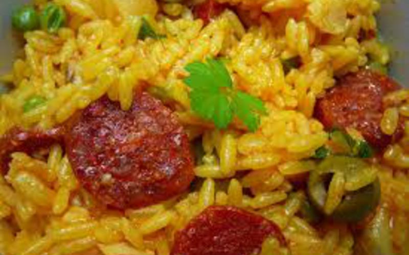 Recette riz légumes et chorizo pas chère et simple > cuisine étudiant