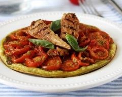 Tartes fines aux tomates et pesto, filets de maquereaux grillés aux ...