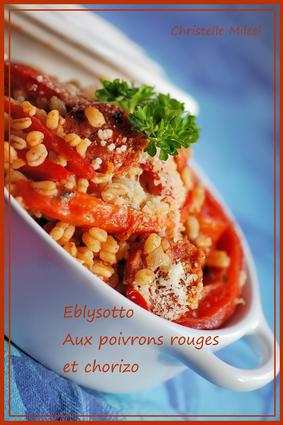 Recette eblysotto aux poivrons rouges et chorizo