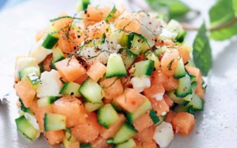 Recette carpaccio melon-concombre pas chère et rapide > cuisine ...