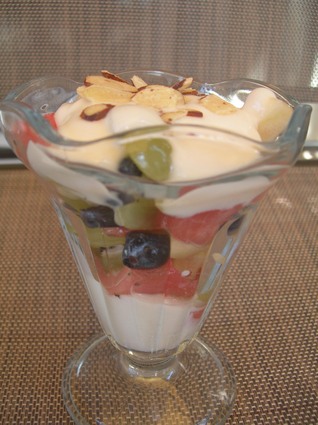 Recette de verrine fruitée au yaourt