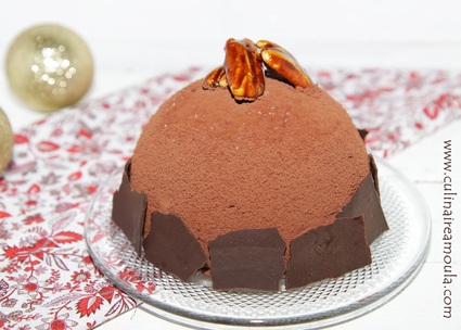Recette de dessert bombe glacée au chocolat, érable et noix de ...