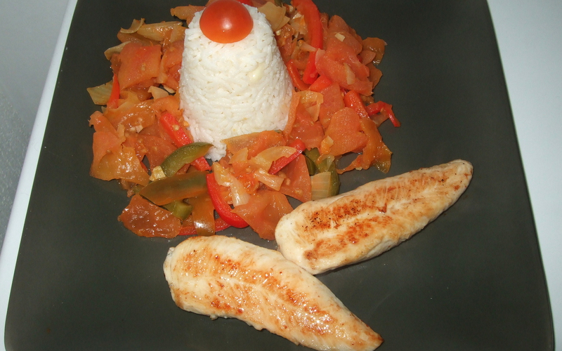 Recette poulet basquaise et son riz pas chère et facile > cuisine ...