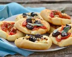 Recette mini pizzas tomate-olives