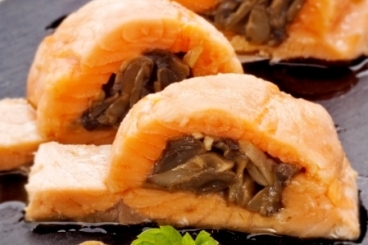 Recette de filet de saumon farci aux champignons rapide