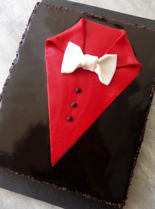 Recette de gâteau au chocolat « smoking » spécial fête des pères ...