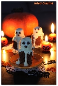 Recette de gâteau au chocolat et marshmallow fantôme