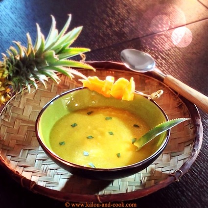 Recette de soupe froide d'ananas victoria à l'estragon