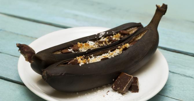 Recette de bananes fourrées au chocolat