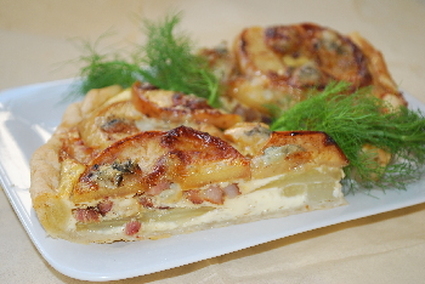 Recette de tarte aux pommes, fenouil et gorgonzola