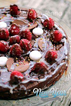 Recette de gâteau aux deux chocolat et framboises fraîches