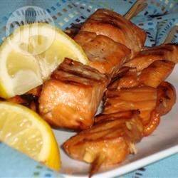 Recette brochettes de saumon marinées au barbecue – toutes les ...