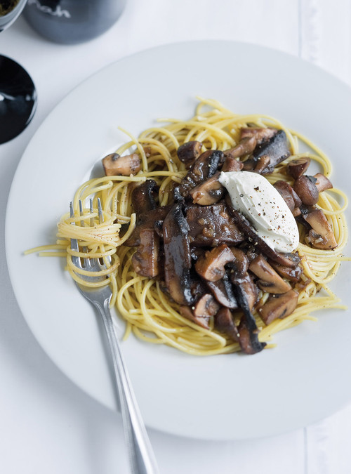 Spaghettis aux champignons