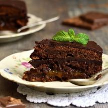 Gâteau chocolat noir-abricot