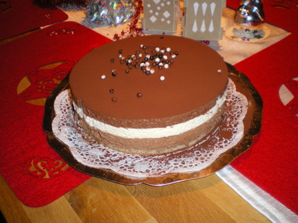 Recette de gâteau aux trois mousses de chocolat