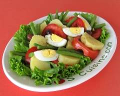 Recette salade de légumes variés et oeufs durs