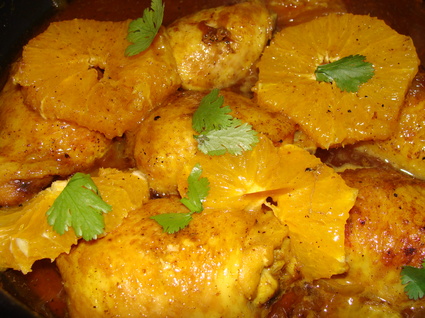 Recette de cuisses de poulet à l'orange et au curry
