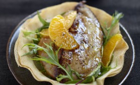 Foie gras de canard des landes chaud aux clémentines de corse ...