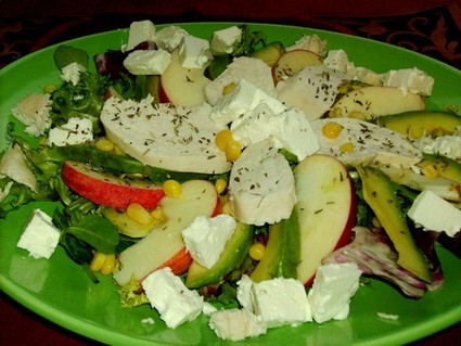 Recette de salade cheese and apple (fromage et pomme)