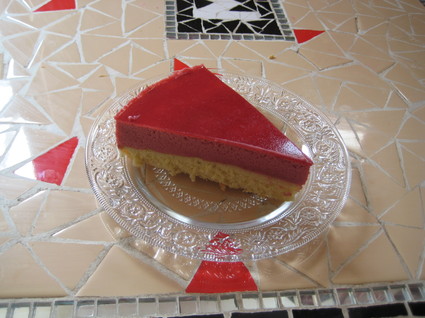 Recette de bavarois aux framboises sur génoise