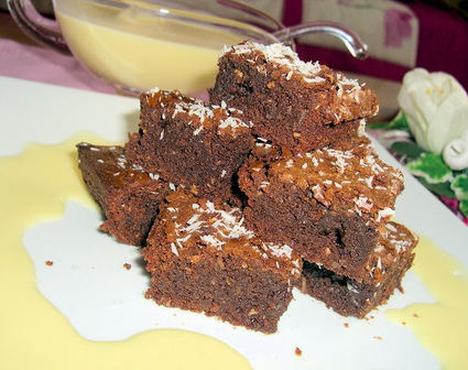 Recette de brownies chocolat-coco