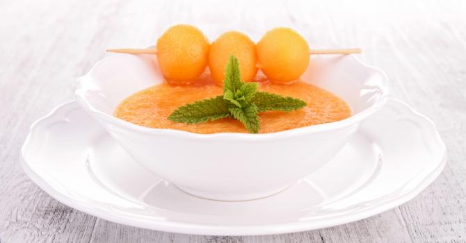 Recette de soupe de melon glacé à la cannelle