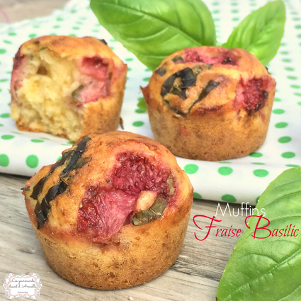 Recette de muffins fraise basilic