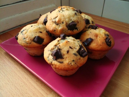 Recette muffins aux pépites de chocolat pour 6 personnes