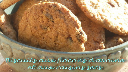 Recette biscuits aux flocons d'avoine et aux raisins secs (biscuits)