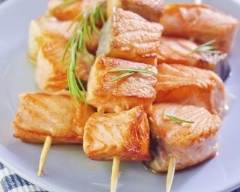 Recette brochettes de saumon grillées