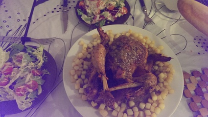 Recette de poulet rôti à la marocaine et ses pommes de terres sautées