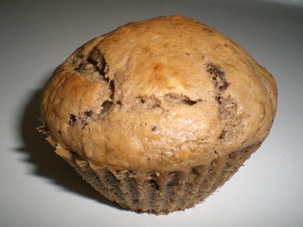 Muffins chocolat-banane aux noix