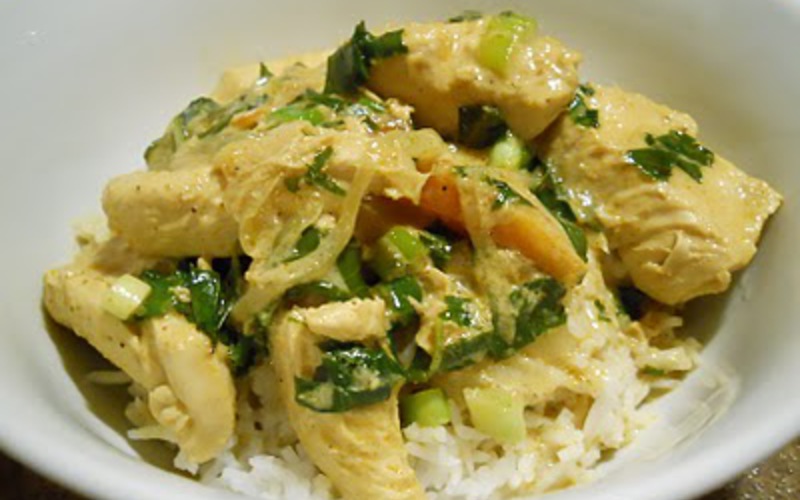 Recette curry thaï au poulet économique et facile > cuisine étudiant