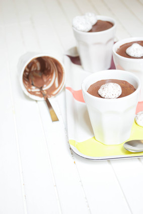 Recette de crèmes chocolat et meringue